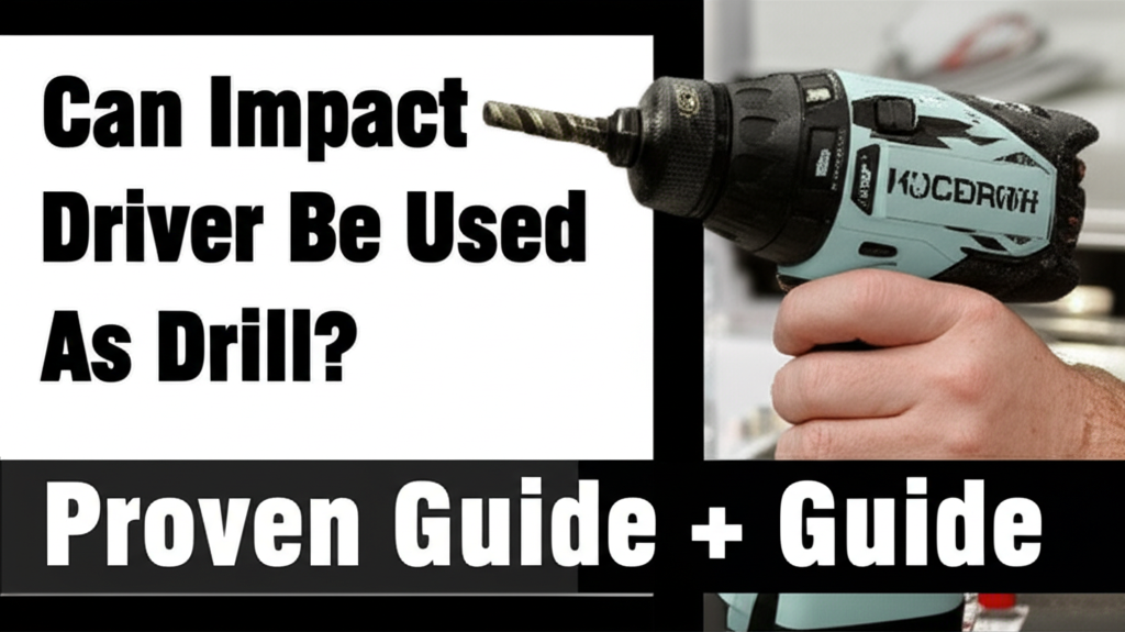 Can Impact Driver Be Used As Drill? Proven Guide