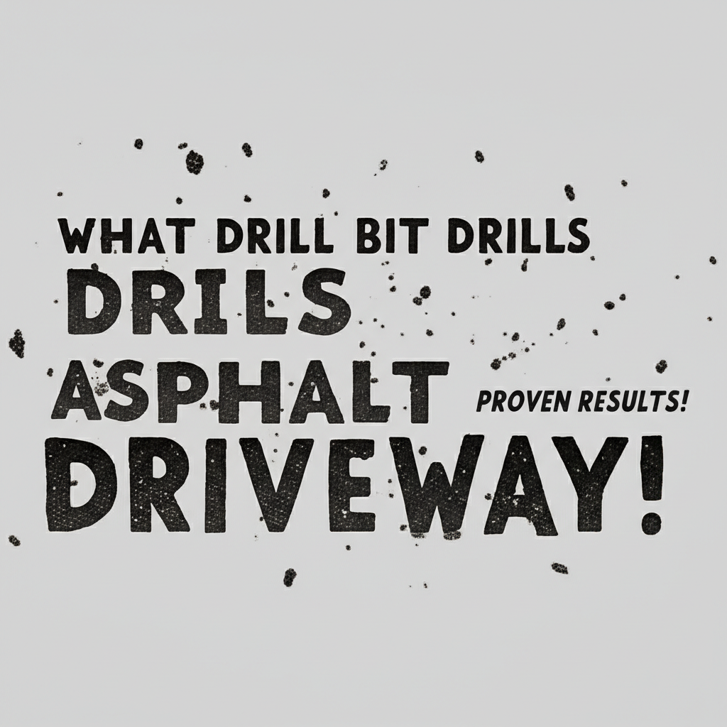 What Drill Bit Drills Asphalt Driveway: Proven Results!